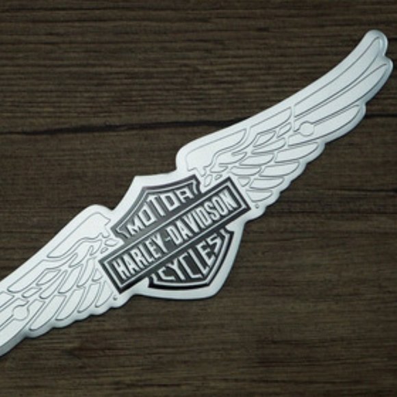 Brand New Silver Harley-Davidson Aluminum Emblem Sti… - Picture 3 of 8